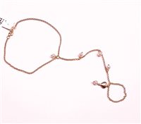 Baciamano Soprana Donna in Oro giallo Perla ANELLO BRACCIALE PERLE GR 4.5